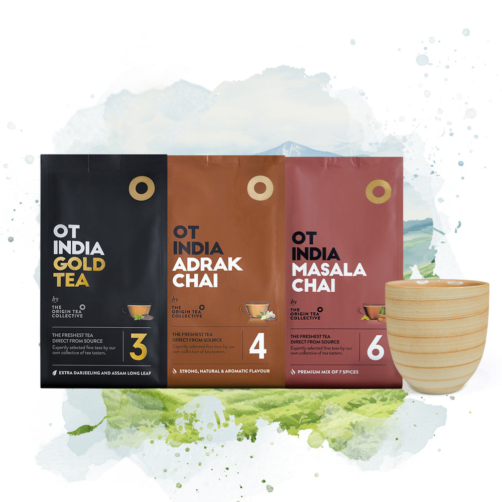 Combo: Gold tea, Adrak Chai, Masala Chai & Kulhad